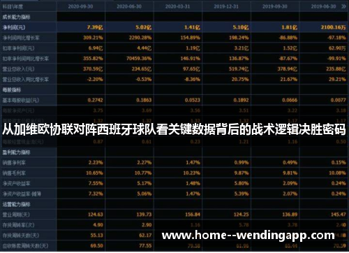从加维欧协联对阵西班牙球队看关键数据背后的战术逻辑决胜密码